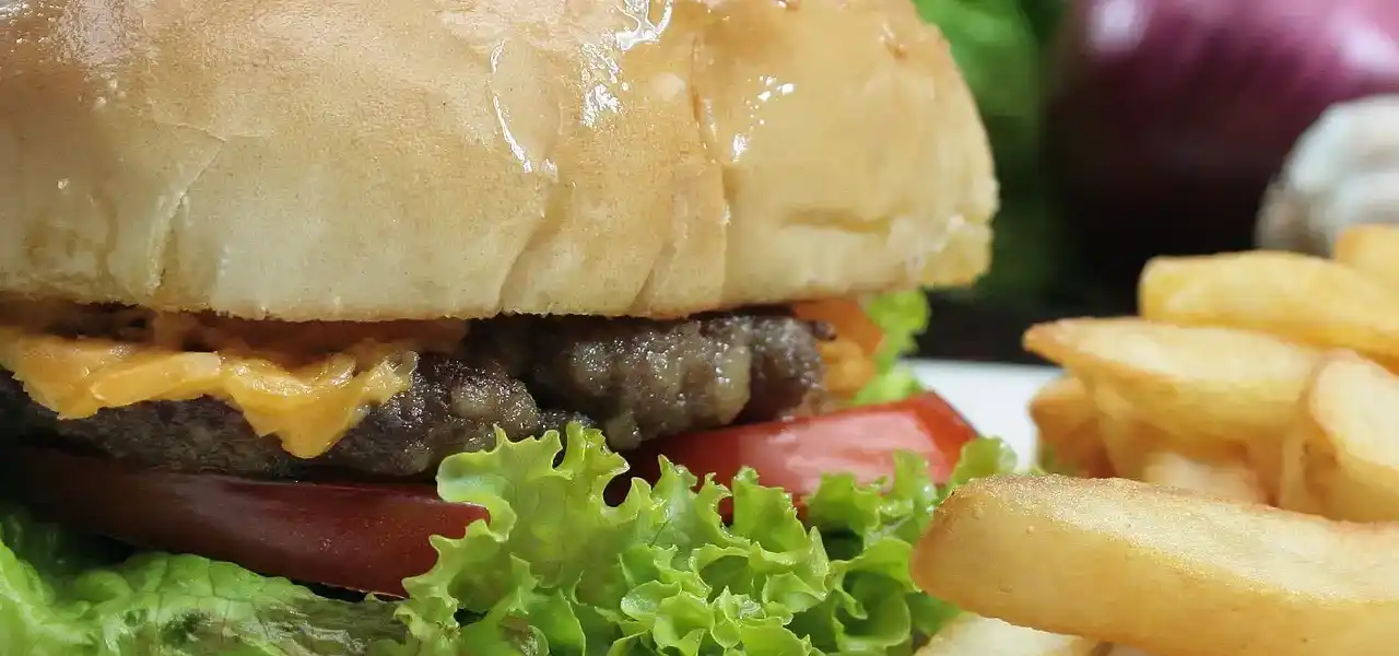 A picture of the double smash burger at Burger Haven.