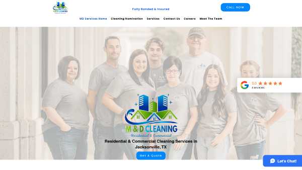 M&D Cleaning Company website link.